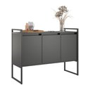 Ver imagem 3 de Buffet Aparador Industrial 3 Portas Porto - Preto Onix