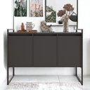 Ver imagem 1 de Buffet Aparador Industrial 3 Portas Porto - Preto Onix
