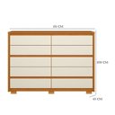 Ver imagem 5 de Kit Guarda Roupa Doble e Cômoda Duetto 6 Portas 10 Gavetas MDP Off White
