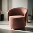Ver imagem 1 de Poltrona Orgânica Decorativa Capri Linho Suave Design Redondo Luxo Leitura Sala Quarto Recepção Hall