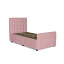 Ver imagem 2 de Cama com Cabeceira Solteiro Estofada Uvaia 90cm Suede:rosa Bebê