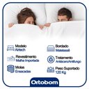 Ver imagem 4 de Cama Box Baú Casal Suede + Colchão Ortobom Airtech Molas Ensacadas 138x188x65 Cor:Preto