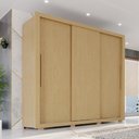 Ver imagem 2 de Guarda Roupa Casal Luna 3 Portas de Correr 4 Gavetas MDF MDP Amadeirado Ypê 185.5cm