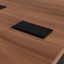 Ver imagem 6 de Plataforma Dupla Pé Quadro 120x120cm Industrial Nogal e Preto Yescasa Marrom