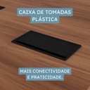 Ver imagem 7 de Plataforma Dupla Pé Quadro 120x120cm Industrial Nogal e Preto Yescasa Marrom