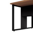 Ver imagem 5 de Plataforma Dupla Pé Quadro 120x120cm Industrial Nogal e Preto Yescasa Marrom
