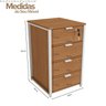 Gaveteiro Estilo Industrial Kappesberg Li045 Canela Branco - 2