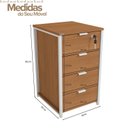 Ver imagem 2 de Gaveteiro Estilo Industrial Kappesberg Li045 Canela Branco