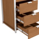 Ver imagem 5 de Gaveteiro Estilo Industrial Kappesberg Li045 Canela Branco