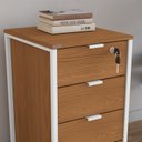 Ver imagem 7 de Gaveteiro Estilo Industrial Kappesberg Li045 Canela Branco