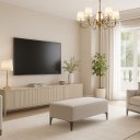 Ver imagem 2 de Banqueta Vegas Puff para Sala Quarto Closet Linho Cinza