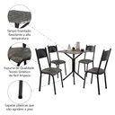 Ver imagem 5 de Conjunto de Mesa Sala de Jantar Thais com 4 Cadeiras Granito Tubular Artefamol