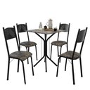 Ver imagem 1 de Conjunto de Mesa Sala de Jantar Thais com 4 Cadeiras Granito Tubular Artefamol