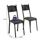 Ver imagem 4 de Conjunto de Mesa Sala de Jantar Thais com 4 Cadeiras Granito Tubular Artefamol