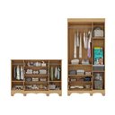 Ver imagem 3 de Quarto de Bebê Completo com Guarda-roupas 3 Portas e Cômoda Luna Multimóveis Mp4798 Madeirado/