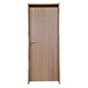 Ver imagem 3 de Kit Porta de Madeira Lisa Imbuia 210x62cm Batente 14cm Uniportas Abertura Esquerda Marrom