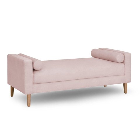 Recamier Berlim 1,20m Suede Rosa Bebe - Clique Decorações