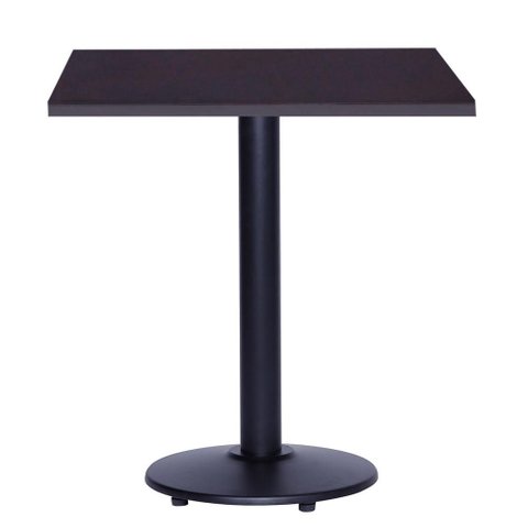 Mesa Bistrô Ferro Preto 111,50 Cm (alt) Disco Redondo Tampo Mdp Quadrado 80 Cm (larg) X 2,50 Cm (
