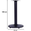 Ver imagem 2 de Mesa Bistrô Ferro Preto 111,50 Cm (alt) Disco Redondo Tampo Mdp Quadrado 80 Cm (larg) X 2,50 Cm (