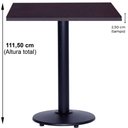 Ver imagem 3 de Mesa Bistrô Ferro Preto 111,50 Cm (alt) Disco Redondo Tampo Mdp Quadrado 80 Cm (larg) X 2,50 Cm (