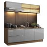 Armário de Cozinha Compacta 200cm Rustic/Cinza Lux Madesa 01 - 3