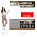 Ver imagem 6 de Armário de Cozinha Compacta 200cm Rustic/Cinza Lux Madesa 01
