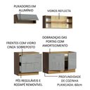Ver imagem 5 de Armário de Cozinha Compacta 200cm Rustic/Cinza Lux Madesa 01