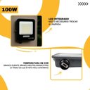 Ver imagem 2 de Refletor Led Slim Ctb 100w 3k 4k 6k ( 3 Anos Garantia )