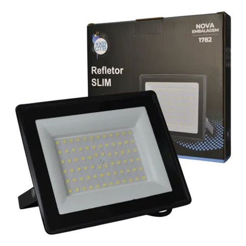 Refletor Led Slim Ctb 100w 3k 4k 6k ( 3 Anos Garantia )