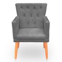 Ver imagem 6 de Kit Poltrona Capitonê Clássica Confortável para Sala e Quarto Ana Suede