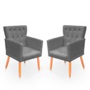 Ver imagem 1 de Kit Poltrona Capitonê Clássica Confortável para Sala e Quarto Ana Suede