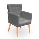 Ver imagem 4 de Kit Poltrona Capitonê Clássica Confortável para Sala e Quarto Ana Suede