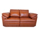 Ver imagem 6 de Sofá Decorativo Sala de Estar Marselha Retratil Manual 3 Lugares 215cm Couro Conhaque - Mozzelar