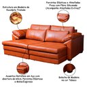 Ver imagem 3 de Sofá Decorativo Sala de Estar Marselha Retratil Manual 3 Lugares 215cm Couro Conhaque - Mozzelar