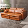 Sofá Decorativo Sala de Estar Marselha Retratil Manual 3 Lugares 215cm Couro Conhaque - Mozzelar - 2