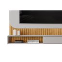Ver imagem 4 de Painel Quarto P/ Tv até 65 Pol Tom 150x139cm Freijo/off White - Dj Móveis