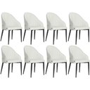 Ver imagem 1 de Kit 8 Cadeiras de Jantar Estofada Design La Martina - Branca