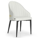 Ver imagem 4 de Kit 8 Cadeiras de Jantar Estofada Design La Martina - Branca