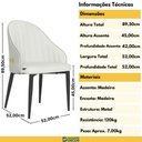 Ver imagem 3 de Kit 8 Cadeiras de Jantar Estofada Design La Martina - Branca
