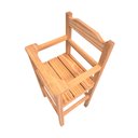 Ver imagem 2 de Cadeira Papinha para Bebê com Trava Fixa em Madeira Maciça para Bar e Restaurante - Cru