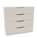 Ver imagem 2 de Cômoda para Quarto 4 Gavetas 90cm Madri Bege/Creme/Branco