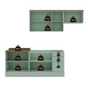 Ver imagem 3 de Armário de Cozinha Genialflex Iluminata 4 Peças Verde Mint