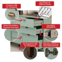 Ver imagem 5 de Armário De Cozinha Genialflex Iluminata 4 Peças Verde Mint