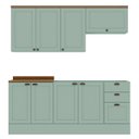 Ver imagem 1 de Armário de Cozinha Genialflex Iluminata 4 Peças Verde Mint