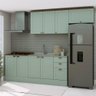Armário De Cozinha Genialflex Iluminata 4 Peças Verde Mint - 1