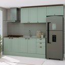 Ver imagem 1 de Armário De Cozinha Genialflex Iluminata 4 Peças Verde Mint