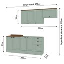 Ver imagem 2 de Armário de Cozinha Genialflex Iluminata 4 Peças Verde Mint