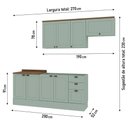 Ver imagem 3 de Armário De Cozinha Genialflex Iluminata 4 Peças Verde Mint