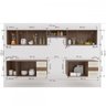 Cozinha Completa Yasmin 12 Portas 4 Gavetas Castanho/off White - Panorama Móveis - 3