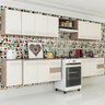 Cozinha Completa Yasmin 12 Portas 4 Gavetas Castanho/off White - Panorama Móveis - 1